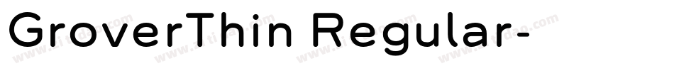 GroverThin Regular字体转换